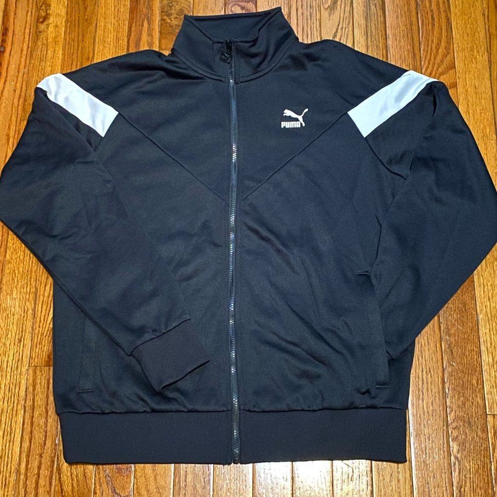 ADULT Puma Men’s Iconic MCS Long Sleeve Comfortable Track Jacket – Black